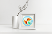 Goldfish couple, Quilling Greeting Card - Unique Dedicated Handmade Art. Design Greeting Card for all occasion by GREENHANDSHAKE