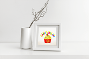 Colorful Happy Birthday Cupcakes Quilling Card-Unique Dedicated Handmade Art.Design Greeting Card for all occasion by GREENHANDSHAKE