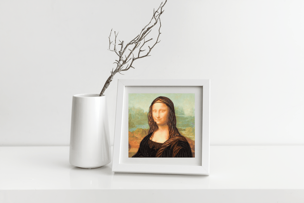 Leonardo da Vinci's Portrait of Mona Lisa (1503-1506) Quilling Art Greeting Card - Perfect Gift for Any Occasion. Framable Artwork for Art Lovers. Ideal for Birthdays, Mother's Day, Father's Day & Christmas