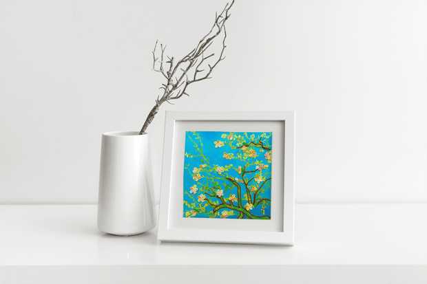 Van Gogh's Almond blossom (1890) Quilling Art Greeting Card - Perfect Gift for Any Occasion. Framable Artwork for Art Lovers. Ideal for Birthdays, Mother's Day, Father's Day & Christmas