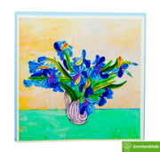Van Gogh's Irises (1890) Quilling Art Greeting Card - Perfect Gift for Any Occasion. Framable Artwork for Art Lovers. Ideal for Birthdays, Mother's Day, Father's Day & Christmas