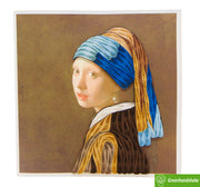 Johannes Vermeer’s Girl with a Pearl Earring (1665) Quilling Art Greeting Card - Perfect Gift for Any Occasion. Framable Artwork for Art Lovers. Ideal for Birthdays, Mother's Day, Father's Day & Christmas
