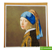 Johannes Vermeer’s Girl with a Pearl Earring (1665) Quilling Art Greeting Card - Perfect Gift for Any Occasion. Framable Artwork for Art Lovers. Ideal for Birthdays, Mother's Day, Father's Day & Christmas