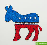 Democratic Symbol, Artistic Donkey Greeting Card, Patriotic American, Quilling Card - Unique Dedicated Handmade, Design Greeting Card for all occasion