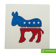 Democratic Symbol, Artistic Donkey Greeting Card, Patriotic American, Quilling Card - Unique Dedicated Handmade, Design Greeting Card for all occasion