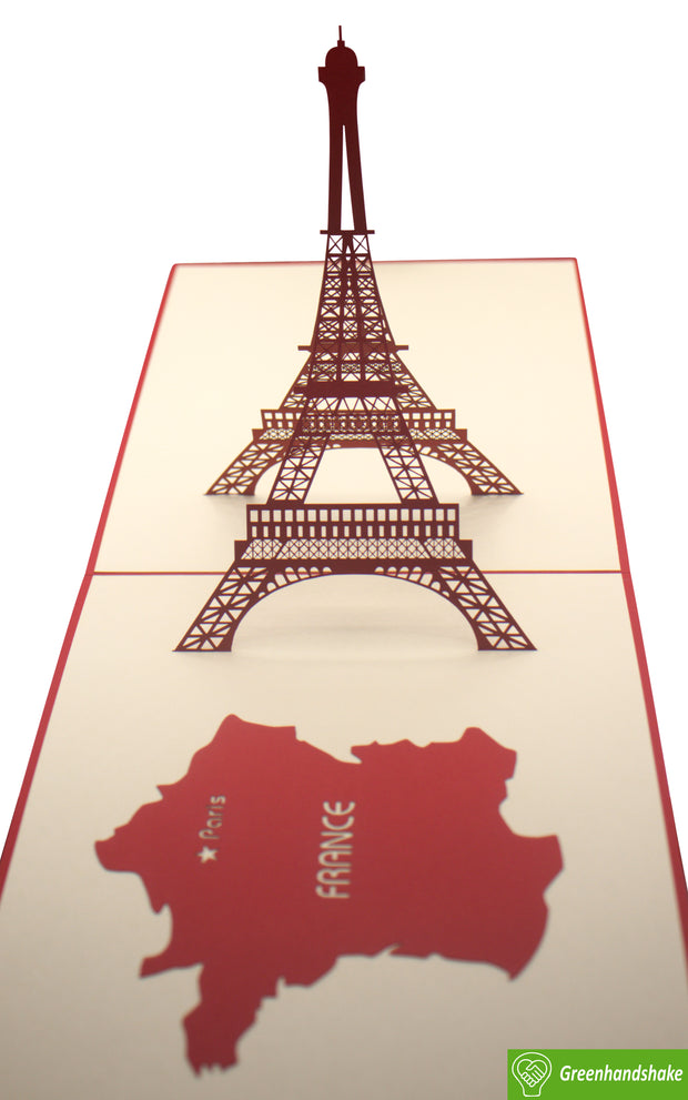 Charm of France, Pop Up Card, 3D Popup Greeting Cards - Unique Dedicated Handmade/Heartmade Art. Design Greeting Card for all occasion