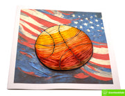 USA Basketball Glory, Quilling Greeting Card - Unique Dedicated Handmade Art. Design Greeting Card for all occasion by GREENHANDSHAKE