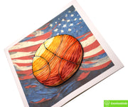 USA Basketball Glory, Quilling Greeting Card - Unique Dedicated Handmade Art. Design Greeting Card for all occasion by GREENHANDSHAKE