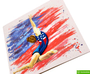 USA Gymnastics Glory, Quilling Greeting Card - Unique Dedicated Handmade Art. Design Greeting Card for all occasion by GREENHANDSHAKE )