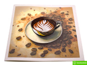 Coffee Time Cheers, Quilling Greeting Card - Unique Dedicated Handmade Art. Design Greeting Card for all occasion by GREENHANDSHAKE