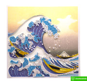 Hokusai's The Great Wave at Kanagawa (1760-1849) Quilling Art Greeting Card - Perfect Gift for Any Occasion. Framable Artwork for Art Lovers. Ideal for Birthdays, Mother's Day, Father's Day & Christmas (Copy)