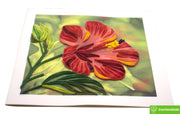 Hibiscus Flower Quilling Greeting Card - Unique Dedicated Handmade/Heartmade Art. Design Greeting Card for all occasion by GREENHANDSHAKE (Copy)