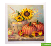 Autumn Blessings, Sunflowers and Pumpkins, Quilling Greeting Card - Unique Dedicated Handmade/Heartmade Art. Design Greeting Card for all occasion