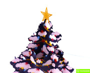 Festive Christmas Tree with Glowing Lights, Christmas Pop Up Card 3D Collection - Handmade 3D Popup Greeting Cards for Christmas, Holiday, Xmas Gift