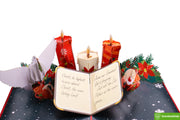 Serenity and Faith Christmas, Christmas Pop Up Card 3D Collection - Handmade 3D Popup Greeting Cards for Christmas, Holiday, Xmas Gift