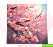 Cherry Blossom Dreams, Quilling Greeting Card - Unique Dedicated Handmade Art. Design Greeting Card for all occasion by GREENHANDSHAKE