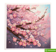 Cherry Blossom Dreams, Quilling Greeting Card - Unique Dedicated Handmade Art. Design Greeting Card for all occasion by GREENHANDSHAKE