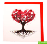 Love Takes Root, Quilling Greeting Card - Unique Dedicated Handmade Art. Design Greeting Card for all occasion by GREENHANDSHAKE