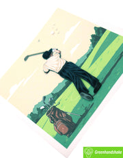 Tee Time with Dad, Quilling Greeting Card - Unique Dedicated Handmade Art. Design Greeting Card for all occasion by GREENHANDSHAKE