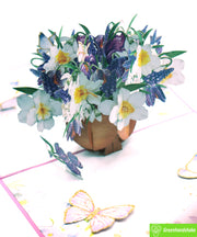 Healing in Full Bloom, Pop Up Card, 3D Popup Greeting Cards - Unique Dedicated Handmade/Heartmade Art. Design Greeting Card for all occasion