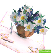 Healing in Full Bloom, Pop Up Card, 3D Popup Greeting Cards - Unique Dedicated Handmade/Heartmade Art. Design Greeting Card for all occasion