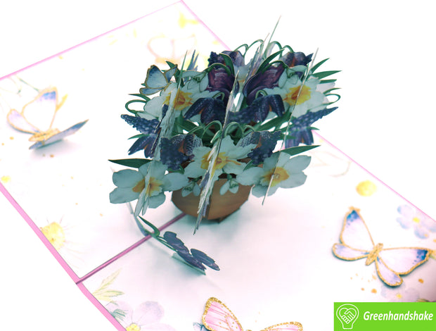Healing in Full Bloom, Pop Up Card, 3D Popup Greeting Cards - Unique Dedicated Handmade/Heartmade Art. Design Greeting Card for all occasion
