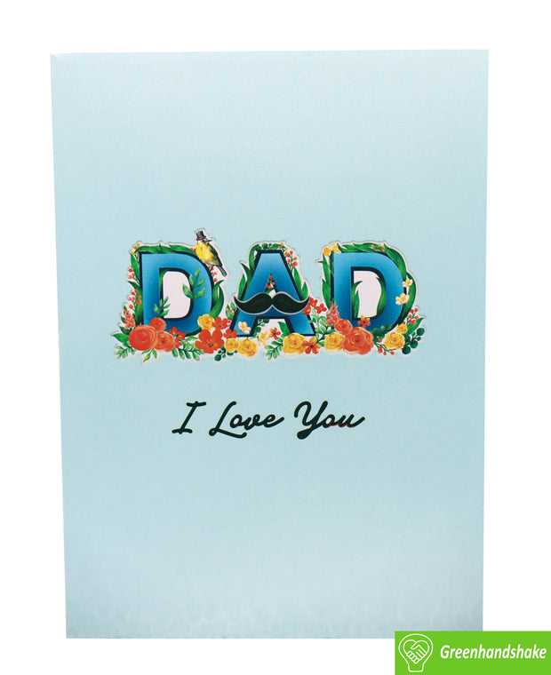 A Dad Like No Other, Pop Up Card, 3D Popup Greeting Cards - Unique Dedicated Handmade/Heartmade Art. Design Greeting Card for all occasion