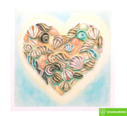 Heart of the Sea, Quilling Greeting Card - Unique Dedicated Handmade Art. Design Greeting Card for all occasion by GREENHANDSHAKE