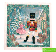 Merry Nutcracker Christmas, Quilling Greeting Card - Unique Dedicated Handmade/Heartmade Art. Design Greeting Card for all occasion