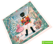 Merry Nutcracker Christmas, Quilling Greeting Card - Unique Dedicated Handmade/Heartmade Art. Design Greeting Card for all occasion