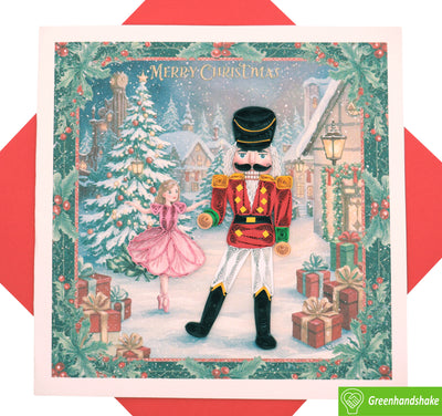 Merry Nutcracker Christmas, Quilling Greeting Card - Unique Dedicated Handmade/Heartmade Art. Design Greeting Card for all occasion
