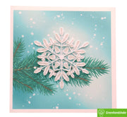 Merry Snowflake, Quilling Greeting Card - Unique Dedicated Handmade/Heartmade Art. Design Greeting Card for all occasion