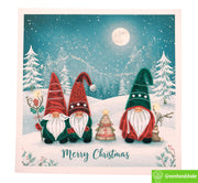 Merry Little Gnomes, Quilling Greeting Card - Unique Dedicated Handmade/Heartmade Art. Design Greeting Card for all occasion