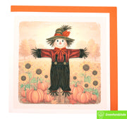 Smiling Scarecrow, Quilling Greeting Card - Unique Dedicated Handmade/Heartmade Art. Design Greeting Card for all occasion