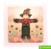 Smiling Scarecrow, Quilling Greeting Card - Unique Dedicated Handmade/Heartmade Art. Design Greeting Card for all occasion