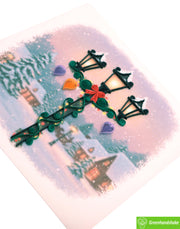 The Light of Holiday Spirit, Quilling Greeting Card - Unique Dedicated Handmade/Heartmade Art. Design Greeting Card for all occasion