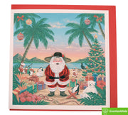 Merry Christmas from the Beach, Quilling Greeting Card - Unique Dedicated Handmade/Heartmade Art. Design Greeting Card for all occasion