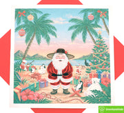 Merry Christmas from the Beach, Quilling Greeting Card - Unique Dedicated Handmade/Heartmade Art. Design Greeting Card for all occasion