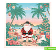 Merry Christmas from the Beach, Quilling Greeting Card - Unique Dedicated Handmade/Heartmade Art. Design Greeting Card for all occasion