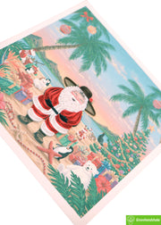 Merry Christmas from the Beach, Quilling Greeting Card - Unique Dedicated Handmade/Heartmade Art. Design Greeting Card for all occasion