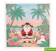 Merry Christmas from the Beach, Quilling Greeting Card - Unique Dedicated Handmade/Heartmade Art. Design Greeting Card for all occasion