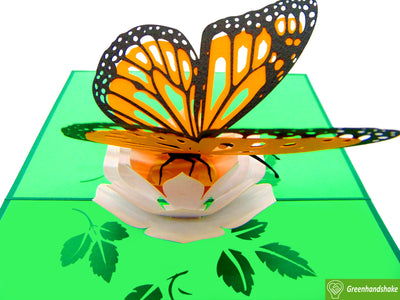 Monarch Butterfly, Pop Up Card, 3D Popup Greeting Cards - Unique Dedicated Handmade/Heartmade Art. Design Greeting Card for all occasion