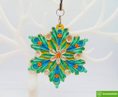 Colorful Snowflake, Christmas Quilling Ornaments Collection, Home Decorations Holiday Decor, Handmade Ornament, quilled Ornament