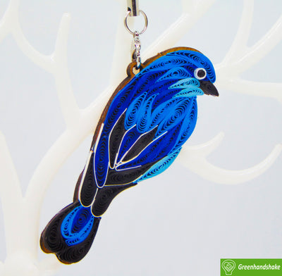 Mountain Bird, Quilling Ornament, Home Decorations Holiday Decor, Handmade Ornament for Animal Lovers, Handbag Backpack Bag Purse Mobile