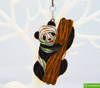 Panda, Quilling Ornament, Home Decorations Holiday Decor, Handmade Ornament for Animal Lovers, Handbag Backpack Bag Purse Mobile