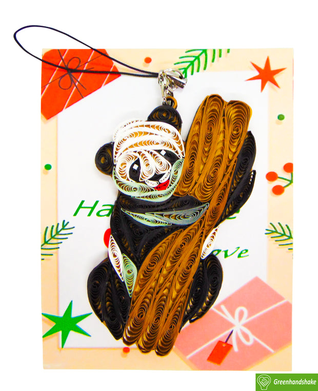 Panda, Quilling Ornament, Home Decorations Holiday Decor, Handmade Ornament for Animal Lovers, Handbag Backpack Bag Purse Mobile