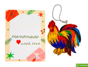 Rooster, Quilling Ornament, Home Decorations Holiday Decor, Handmade Ornament for Animal Lovers, Handbag Backpack Bag Purse Mobile