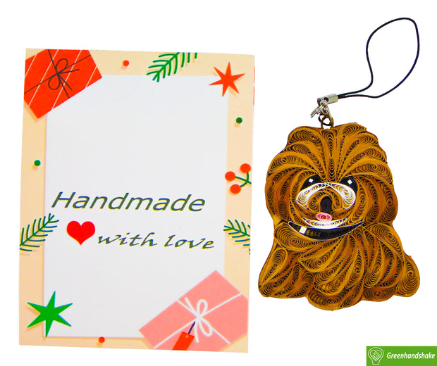 Poodle, Quilling Ornament, Home Decorations Holiday Decor, Handmade Ornament for Animal Lovers, Handbag Backpack Bag Purse Mobile