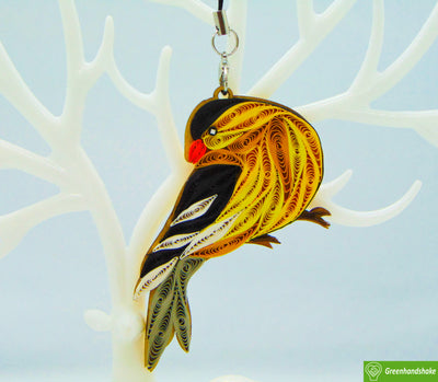 American Goldfinch, Quilling Ornament, Home Decorations Holiday Decor, Handmade Ornament for Animal Lovers, Handbag Backpack Bag Purse Mobile