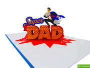 Super Dad, Pop Up Card, 3D Popup Greeting Cards - Unique Dedicated Handmade/Heartmade Art. Design Greeting Card for all occasion